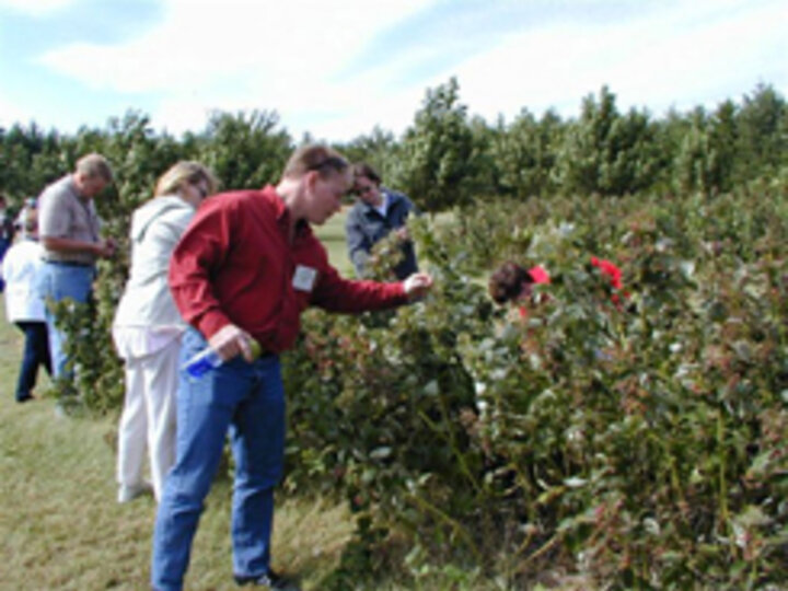 Photo of people touring a farm.